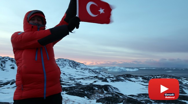 Türk ekip Grönland’daki buzul vadisini kızakla böyle geçti