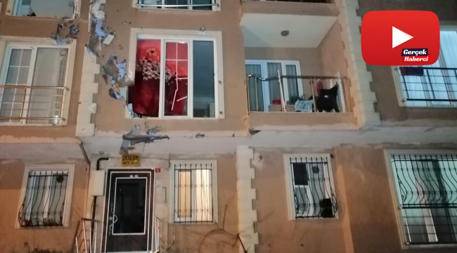 Uçan çatı karşı apartmana ok gibi saplandı