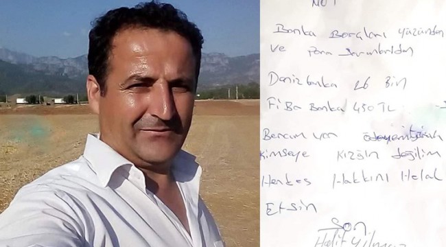 Antalya'da bir yurttaş borçları nedeniyle yaşamına son verdi