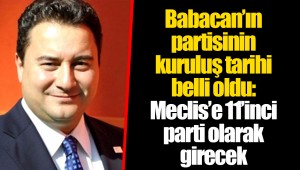 Babacan’ın partisinin kuruluş tarihi belli oldu: Meclis’e 11’inci parti olarak girecek