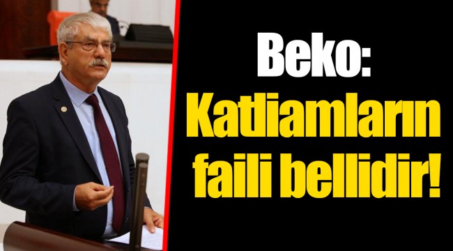 Beko: Katliamların faili bellidir!