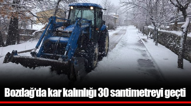 Bozdağ’da kar kalınlığı 30 santimetreyi geçti