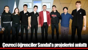Çevreci öğrenciler Sandal'a projelerini anlattı