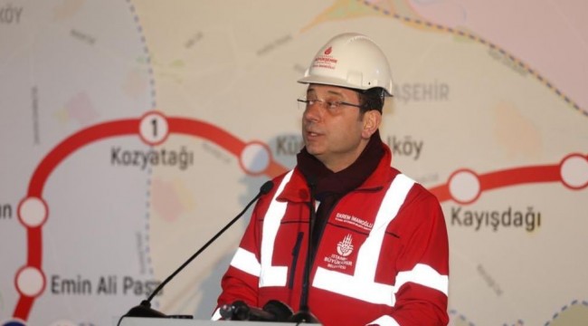 İmamoğlu, yapımı durdurulan metro hattının yeniden başladığını duyurdu