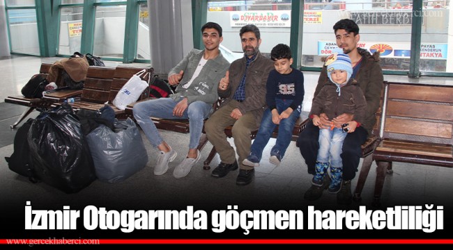 İzmir Otogarında göçmen hareketliliği