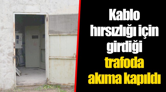 Kablo hırsızlığı için girdiği trafoda akıma kapıldı