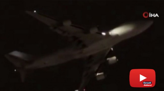 Kargo uçağını lazer ile böyle taciz ettiler