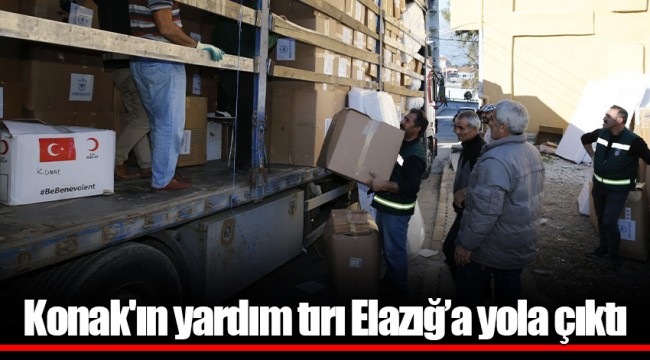 Konak'ın yardım tırı Elazığ’a yola çıktı