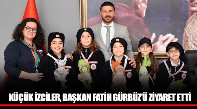 KÜÇÜK İZCİLER, BAŞKAN FATİH GÜRBÜZ’Ü ZİYARET ETTİ