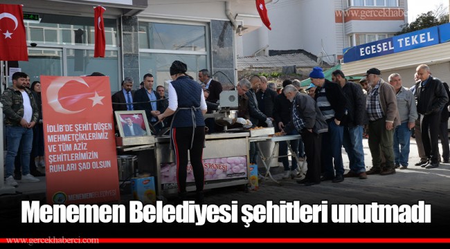 Menemen Belediyesi şehitleri unutmadı