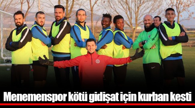 Menemenspor kötü gidişat için kurban kesti