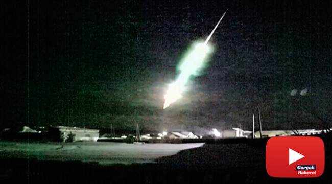 Meteor roket şeklinde düştü