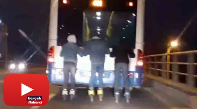 Patenli gençlerden tehlikeli yolculuk!