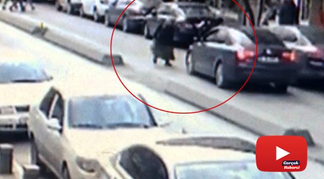 Yaşlı kadının dehşeti yaşadığı kaza kamerada