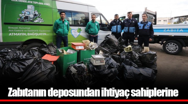 Zabıtanın deposundan ihtiyaç sahiplerine