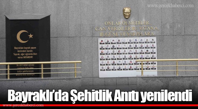 Bayraklı'da Şehitlik Anıtı yenilendi