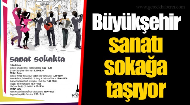 Büyükşehir sanatı sokağa taşıyor
