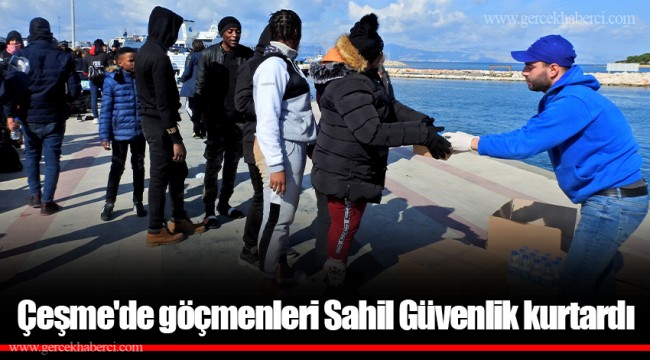 Çeşme'de göçmenleri Sahil Güvenlik kurtardı