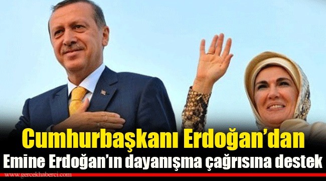 Cumhurbaşkanı Erdoğan'dan Emine Erdoğan'ın dayanışma çağrısına destek