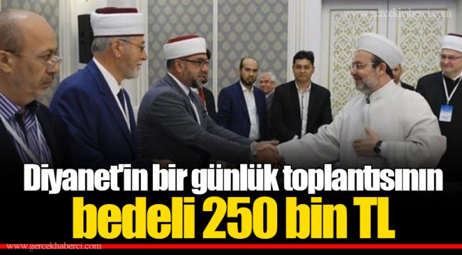 Diyanet'in bir günlük toplantısının bedeli 250 bin TL