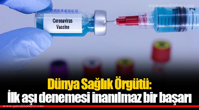 Dünya Sağlık Örgütü: İlk aşı denemesi inanılmaz bir başarı