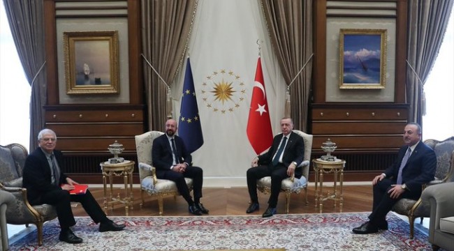 Erdoğan, Avrupa Birliği Konseyi Başkanı Michel'i kabul etti