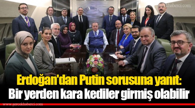 Erdoğan'dan Putin sorusuna yanıt: Bir yerden kara kediler girmiş olabilir