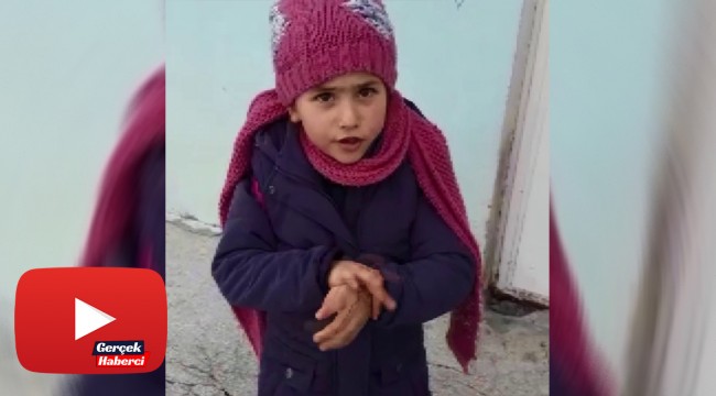 Erzurumlu küçük Miray’ın virüs önlemi izleyenleri gülümsetti