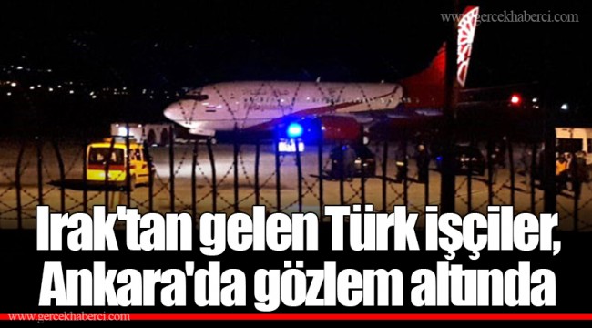 Irak'tan gelen Türk işçiler, Ankara'da gözlem altında