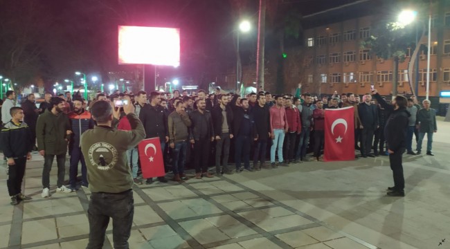 İslahiye'de İdlib şehitleri için destek gösterisi