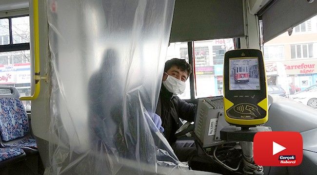 İstanbul’da otobüs şoföründen ilginç “Korona virüs” önlemi