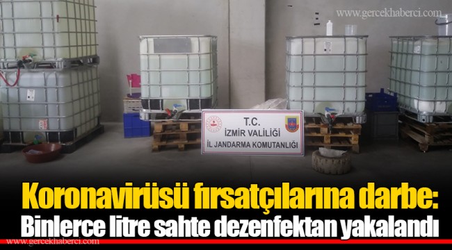 Korona virüsü fırsatçılarına darbe: Binlerce litre sahte dezenfektan yakalandı