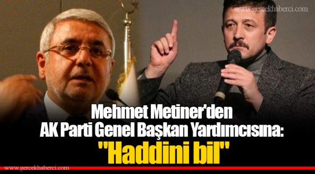 Mehmet Metiner'den AK Parti Genel Başkan Yardımcısına: "Haddini bil"