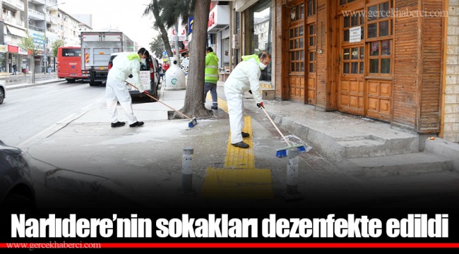 Narlıdere’nin sokakları dezenfekte edildi