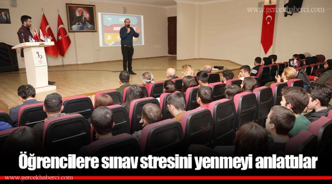 Öğrencilere sınav stresini yenmeyi anlattılar