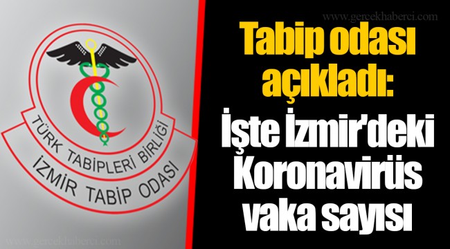 Tabip odası açıkladı: İşte İzmir'deki Koronavirüs vaka sayısı