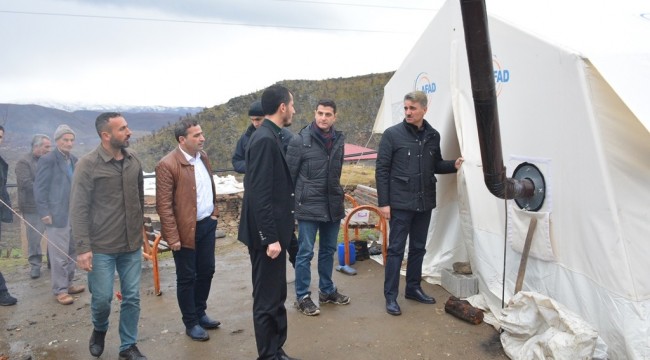 Vali Baruş’tan depremzedelere ziyaret