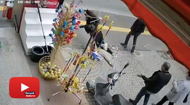 Yürürken zincire takılan genç kız hastanelik oldu
