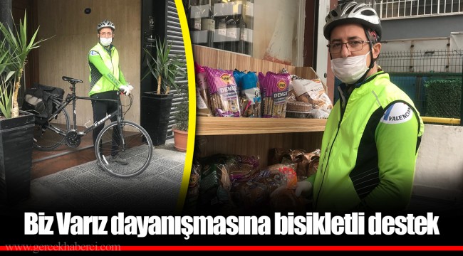Biz Varız dayanışmasına bisikletli destek
