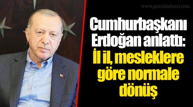 Cumhurbaşkanı Erdoğan anlattı: İl il, mesleklere göre normale dönüş