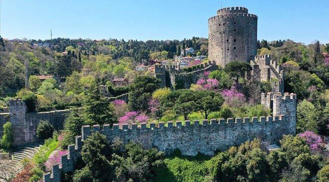Erguvanlar İstanbul Boğazı'nı taçlandırdı