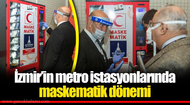 İzmir’in metro istasyonlarında maskematik dönemi