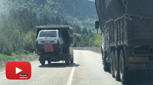 Kasasında sebze meyve değil otomobil taşıdı