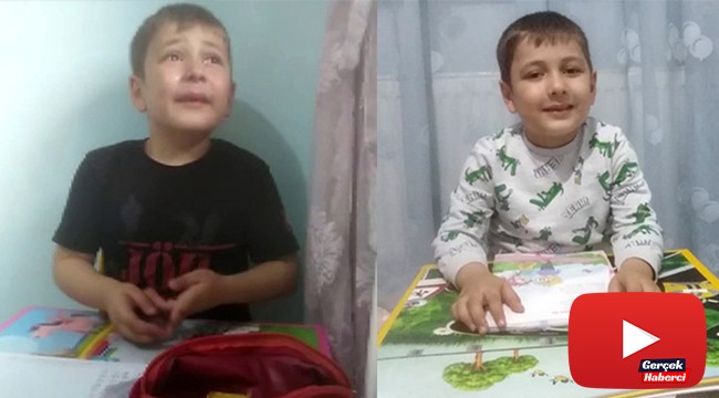Okulunu özleyen küçük Doğan Ahmet'in gözyaşları