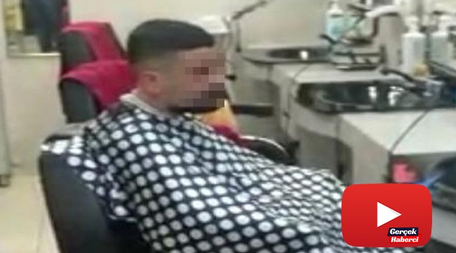 Polis berberi bastı, traş yarıda kaldı