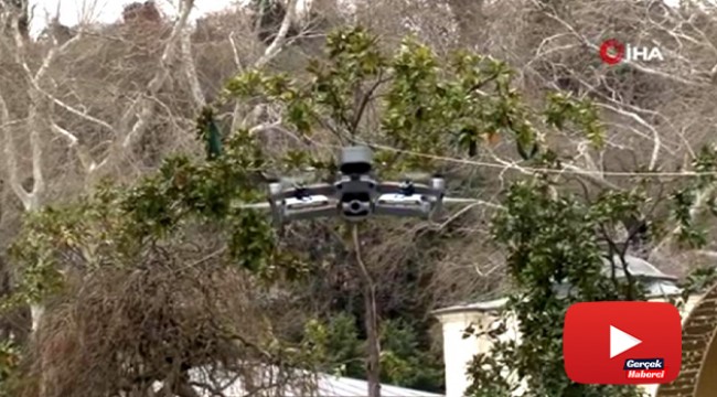 Polis, drone ile vatandaşları uyarmaya devam ediyor