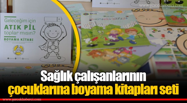 Sağlık çalışanlarının çocuklarına boyama kitapları seti