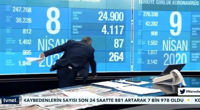 Sunucuya canlı yayında önce elektrik çarptı, sonra düşme tehkilesi yaşadı