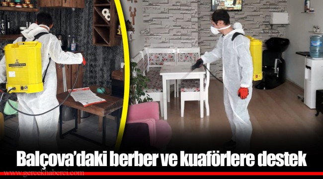 Balçova’daki berber ve kuaförlere destek