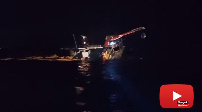 Balıkçı teknesi böyle alabora oldu